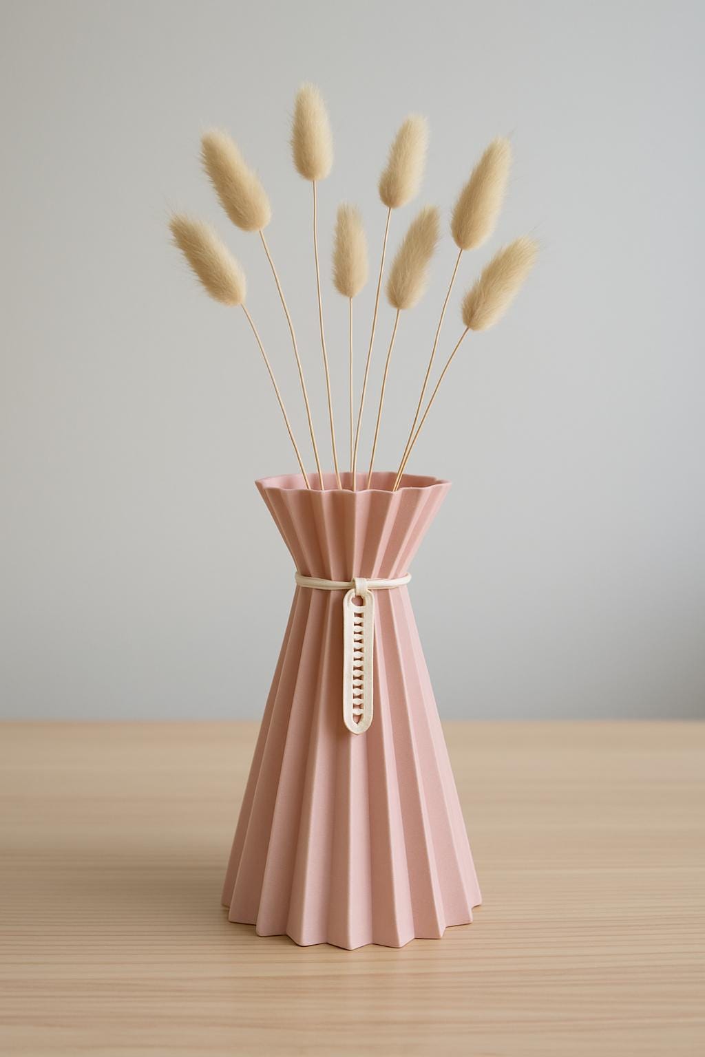 Modern Pleated Vase | 3D Printed Geometric Vase for Dried Flowers | Minimalist Home Décor, Nordic Style Vase, Gift for Plant Lovers