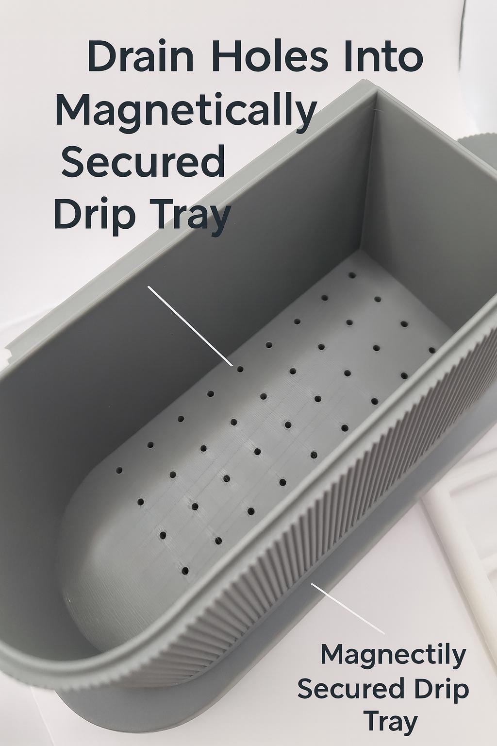 Wall Mounted Toothbrush Holder with Removable Drip Tray – Bathroom Organizer for Toothpaste, Electric Toothbrush & Soap