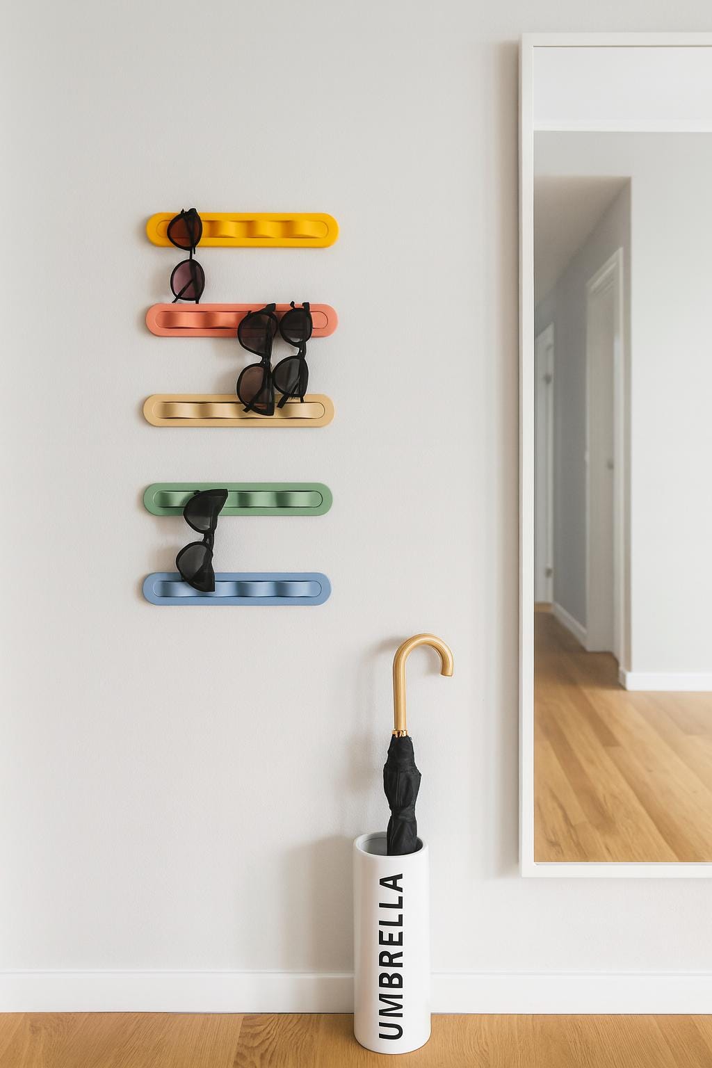 Modern 3D Printed glasses Wall Holder Minimalist Eyewear Rack Sunglass Stand for Entryway