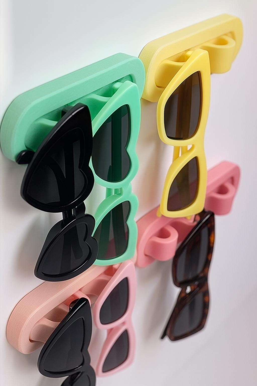 Modern 3D Printed glasses Wall Holder Minimalist Eyewear Rack Sunglass Stand for Entryway