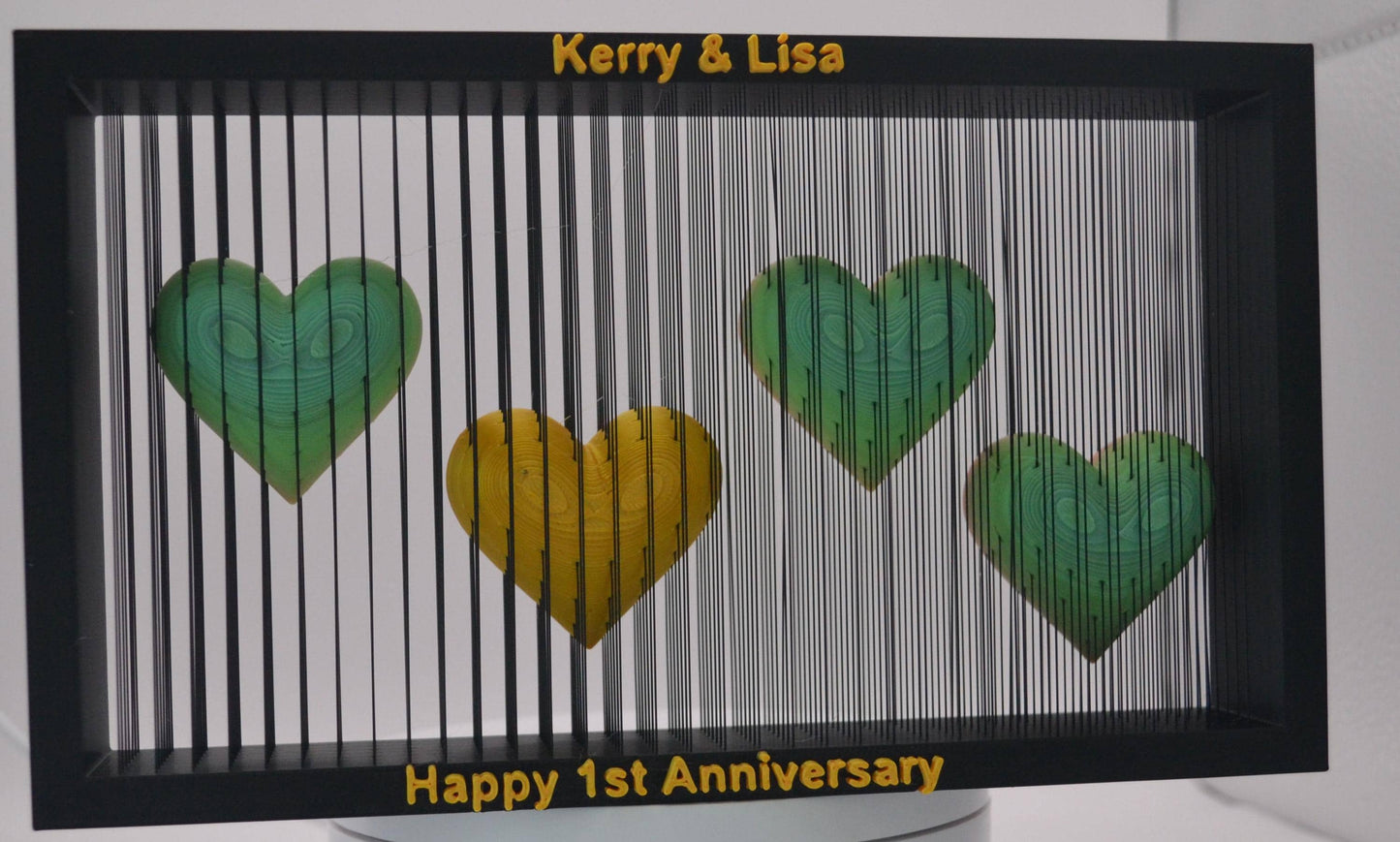 Personalized Heart Anniversary Gift Custom Names & Message Unique Romantic Home Décor Couples Keepsake