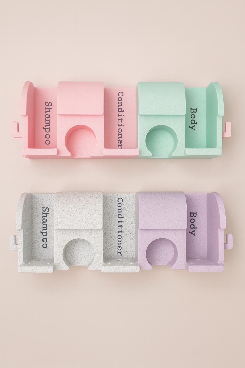 3D Printed Kitsch Bath Bar Holder | Shampoo, Conditioner & Body Bars | Venus Razor Hook | Retro Bathroom Organiser Fall gift scrunchy hooks