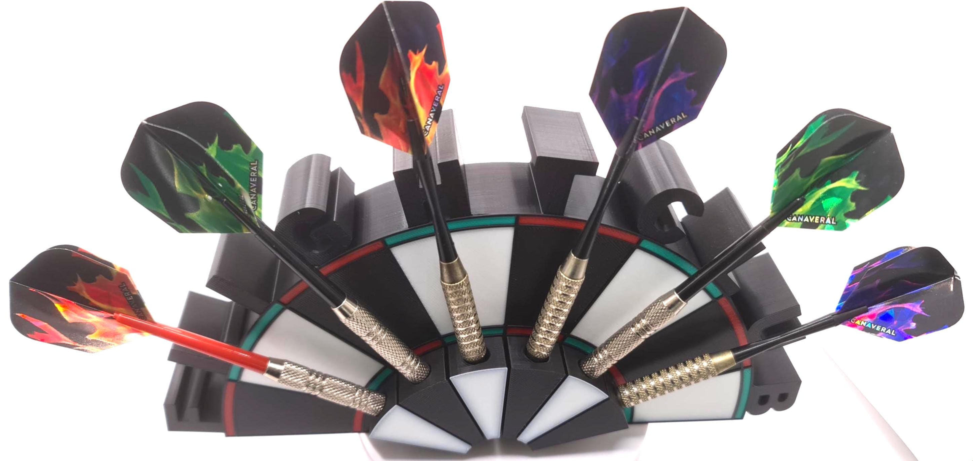Customisable Dart Holder – Personalised Name Dartboard Station 6 Slot Dart Stand Wall Mounted or Free Standing Darts Display