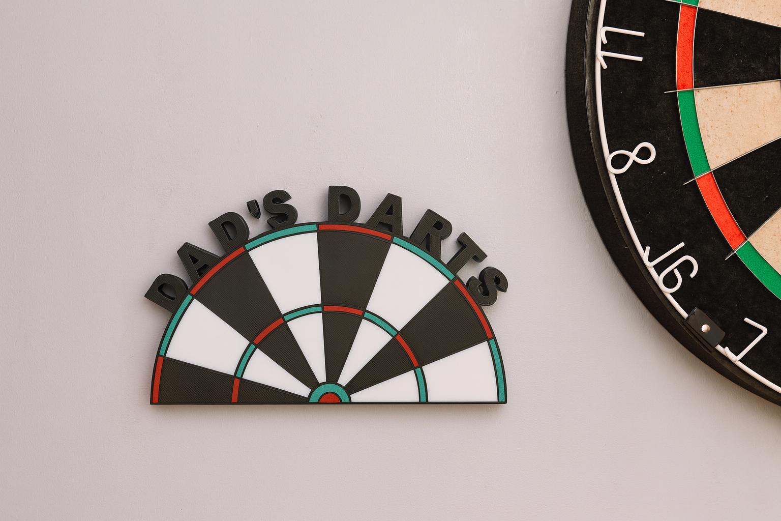 Customisable Dart Holder – Personalised Name Dartboard Station 6 Slot Dart Stand Wall Mounted or Free Standing Darts Display
