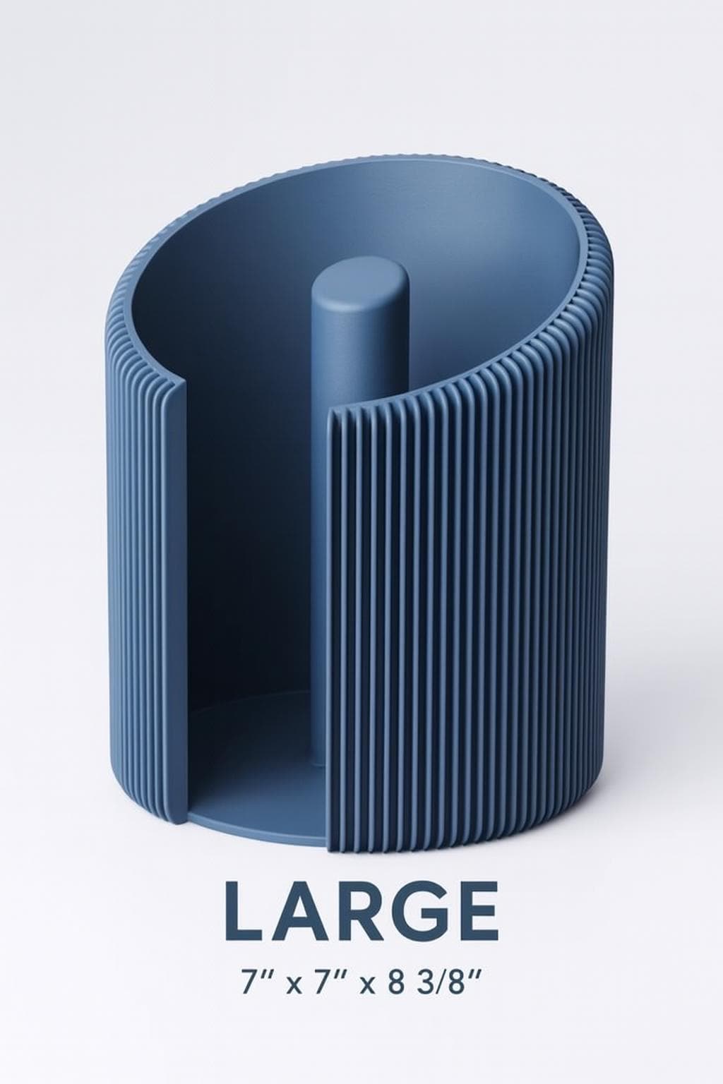 Kitchen Roll Holder Modern Ribbed Paper Towel Stand 3 sizes Countertop Organizer Campervan Home Décor Blue roll holder fall gift clean up