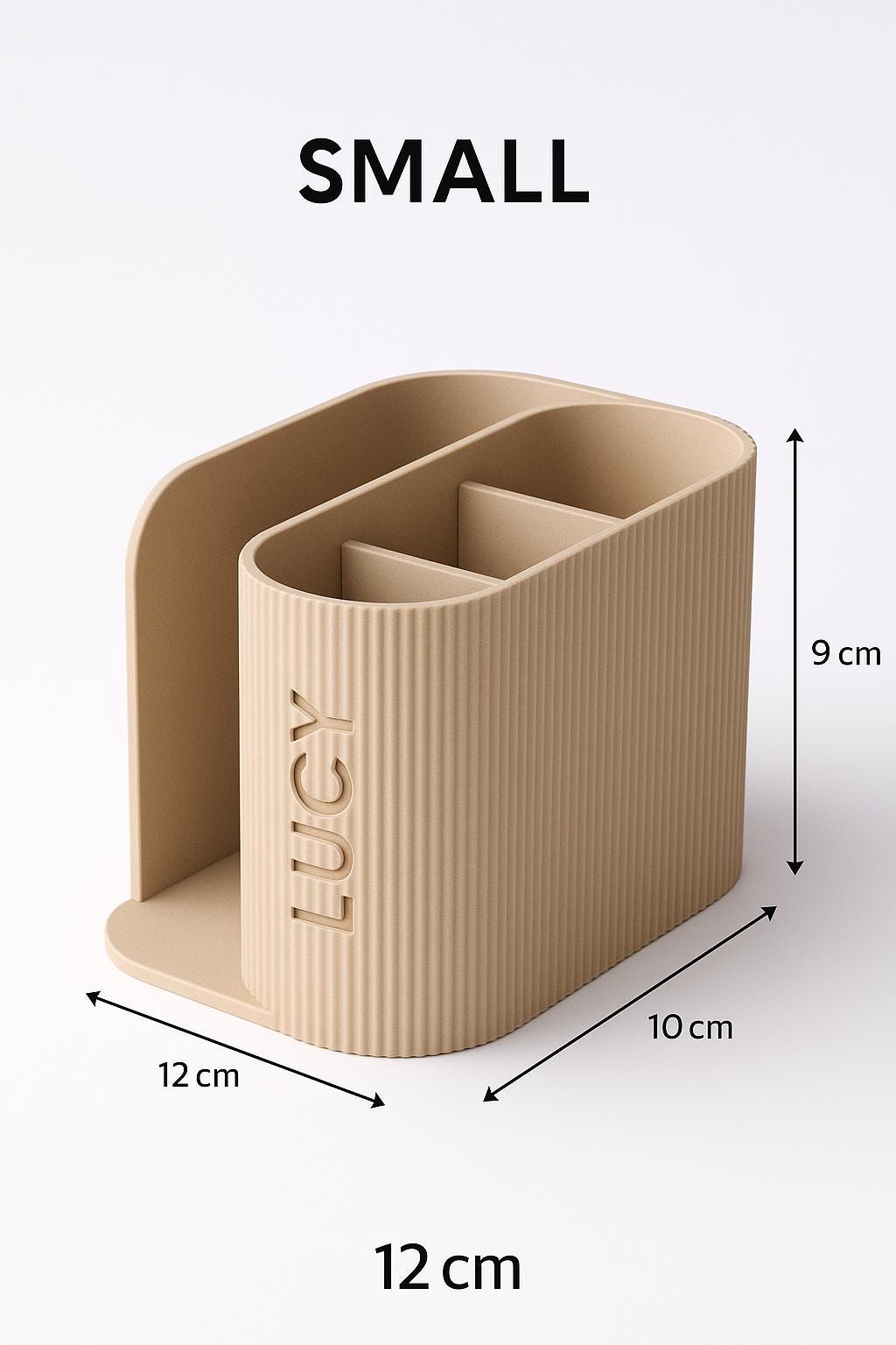 Modern Desk Organiser Ribbed Pen Holder & Notebook Stand Minimalist Office Storage Custom Colour fall gift