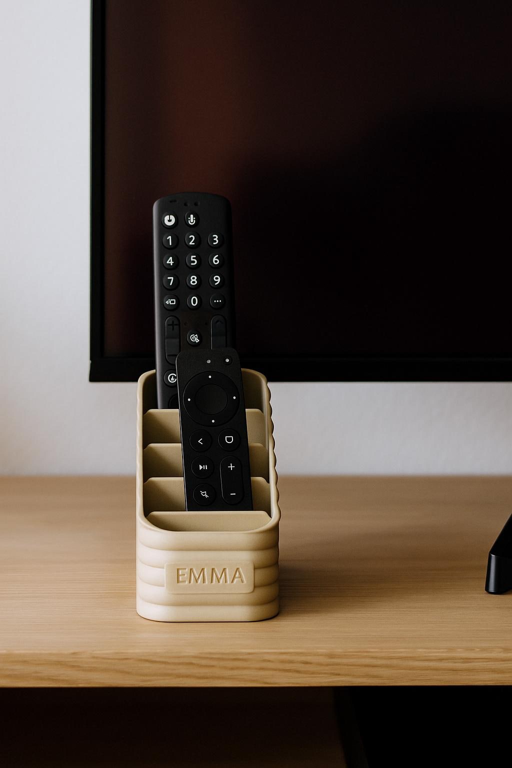 TV Remote Holder Organiser – Modern Living Room Tidy Remote Caddy Desk & Sofa Storage firestick