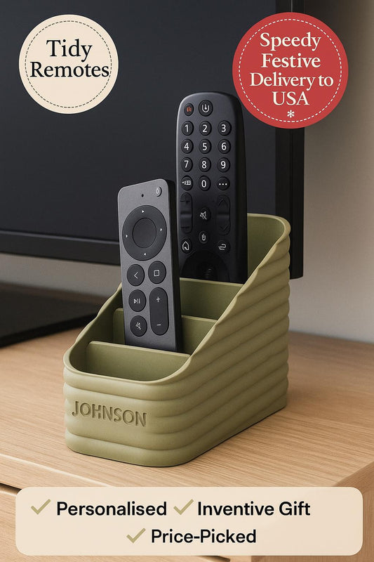 TV Remote Holder Organiser – Modern Living Room Tidy Remote Caddy Desk & Sofa Storage firestick