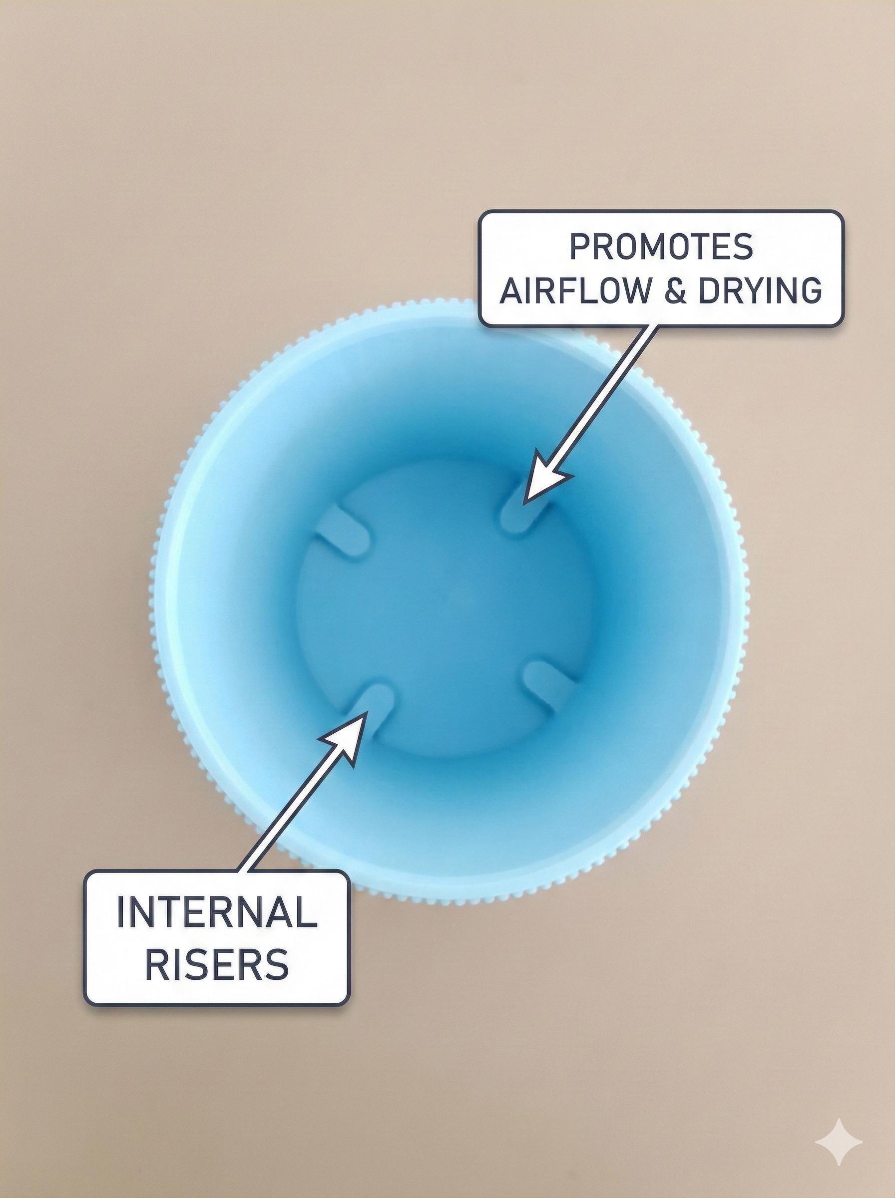 Hygienic 3D Printed Toilet Brush Holder Removable Draining Insert Modern Ribbed Design Easy Clean Bathroom Organizer